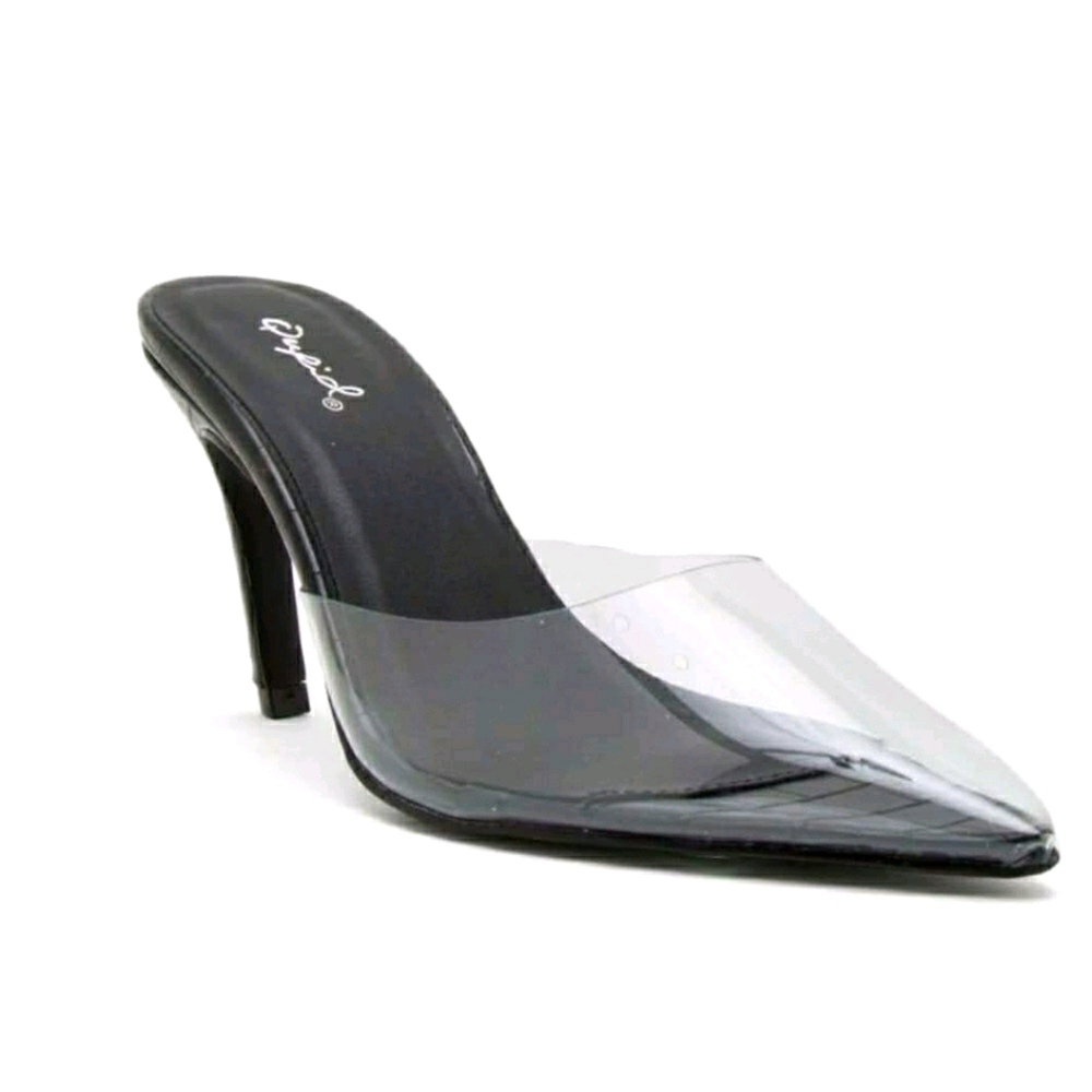 Clear Designer Women Mule Heels